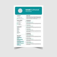 Creative resume design template vector