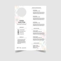 Creative resume design template vector