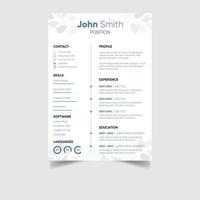 Creative modern cv resume design templates vector