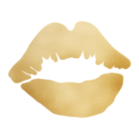 golden metallisch Kuss markiert png
