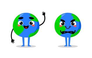 cute earth mascot illustration. funny mascot vector illustration.