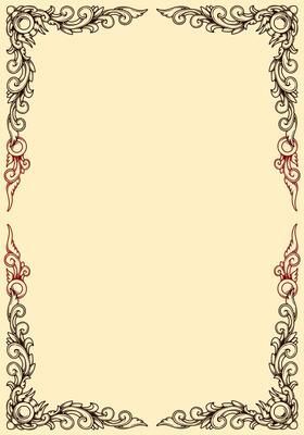 luxury classic frame vector line art ink design