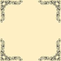 luxury classic frame vector line art ink design