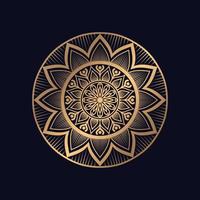 Golden Mandala Background design Free Vector