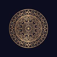 Golden floral mandala Background design Free Vector