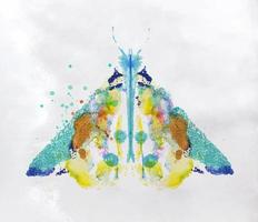 Monotype vivid colorful moth drawing with different colors on paper background vector