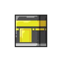 mecca building in pixel art style vector