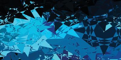 Dark BLUE vector background with polygonal forms.