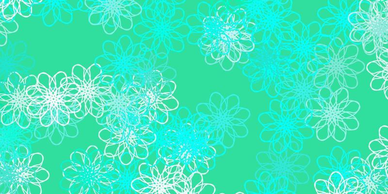 Light Green vector natural artwork with flowers.