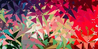 Light Green, Red vector backdrop with chaotic shapes.