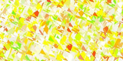 Light green, red vector background with triangles.