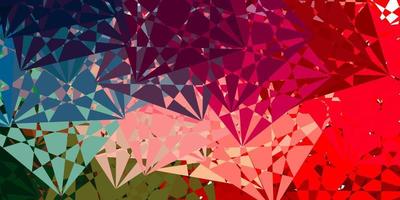 Light Green, Red vector backdrop with triangles, lines.