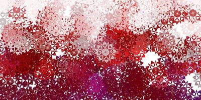 Light pink vector background with christmas snowflakes.