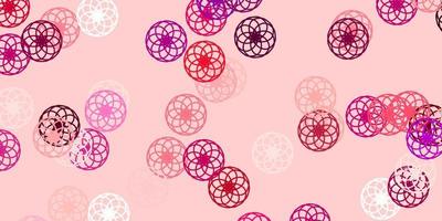 Light Pink vector pattern with spheres.