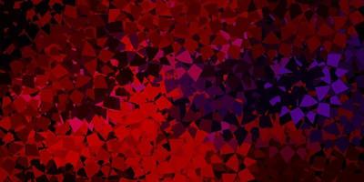 Dark pink, red vector background with triangles.