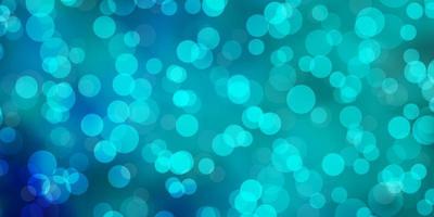 Light BLUE vector background with bubbles.