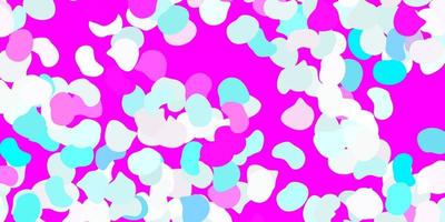 Light pink, blue vector background with random forms.