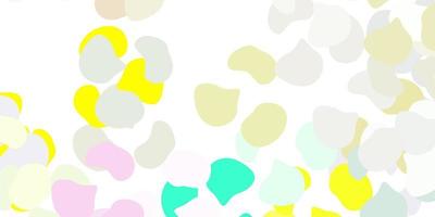 Light multicolor vector texture with memphis shapes.