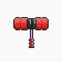 rubber hammer in pixel art style vector