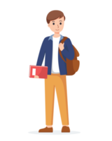 character student. Back to school , university concept png