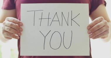 4K Thank You Sign Close Up video