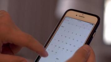 instelling omhoog checklist en schema in telefoon kalender video