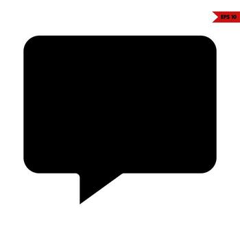speech bubble glyph vector