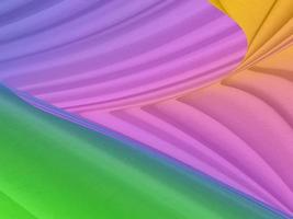 beauty soft fabric pastel green purple and orange rainbow abstract smooth curve shape decorate fashion textile background photo