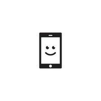 Happy Phone logo or icon design vector