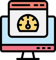 ilustración de diseño de icono de vector de prueba de velocidad