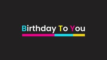 glücklich Geburtstag Text animiert, glücklich Geburtstag einfach Text handgeschrieben Animation, animiert Geburtstag Wunsch. gut zum Geburtstag wünscht sich. geeignet zum Gruß Karten, Feierlichkeiten. 4k Video