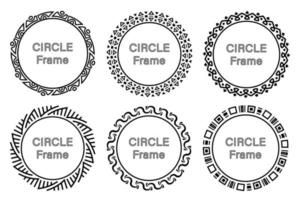 Abstract circle frames set. Collection of rounded borders.  Ornate, luxury, elegant oval design elements, copy space for your text or picture. vector