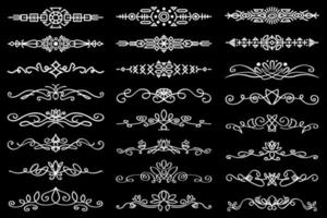 abstract ornate vector text dividers Perfect for adding a touch of elegance, luxury and line art to your designs. These line art elements offer endless possibilities for typography graphics design.