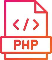 ilustración de diseño de icono de vector de php