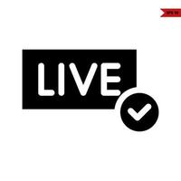 live in frame glyph icon vector