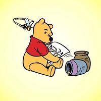 Winnie the pooh cutteness vector