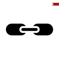 chain glyph icon vector