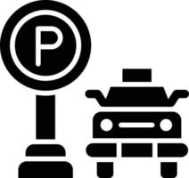 ilustración de diseño de icono de vector de estacionamiento