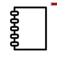 note book line icon vector