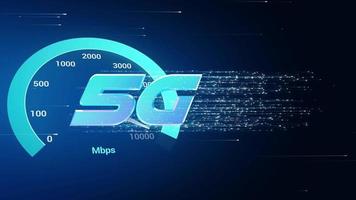 Hoi snelheid 5g snelheid test netwerk technologie 10 gbps snelheid meter video