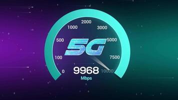 Hej hastighet 5g hastighet testa nätverk teknologi 10 gbps hastighet meter video