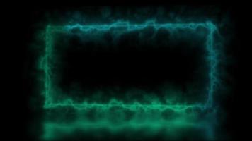 Abstract animated light Neon effect rectangle frame overlay Loop background for presentation video