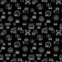 Car Sharing vector Carsharing concept line dark Seamless Pattern