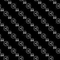 Car and Speech Bubble vector Carsharing dark linear seamless pattern