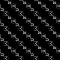 Car and Speech Bubble vector Carsharing dark linear seamless pattern