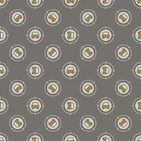 Car inside Circle with Arrows vector Car Sharing colored seamless pattern