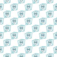 Carsharing Documents vector concept outline seamless pattern