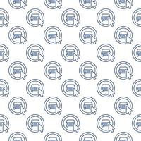 Click on Carsharing App Button vector line seamless pattern