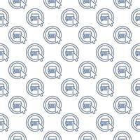 Click on Carsharing App Button vector line seamless pattern