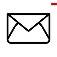 mail line icon vector